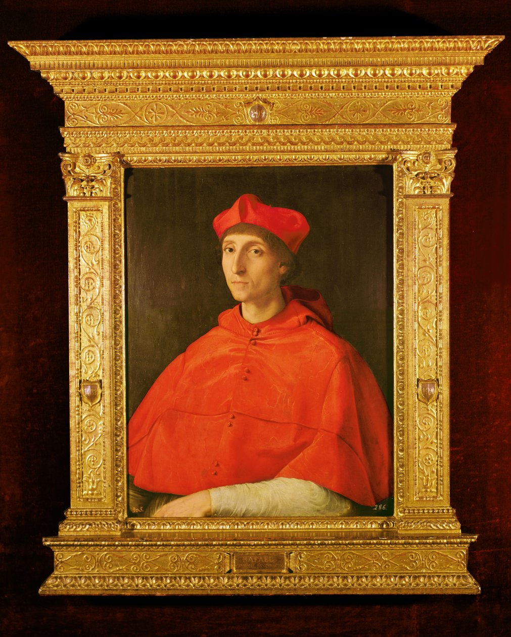 Retrato de um cardeal, c.1510 (óleo sobre madeira) de Raffaello Sanzio Raphael