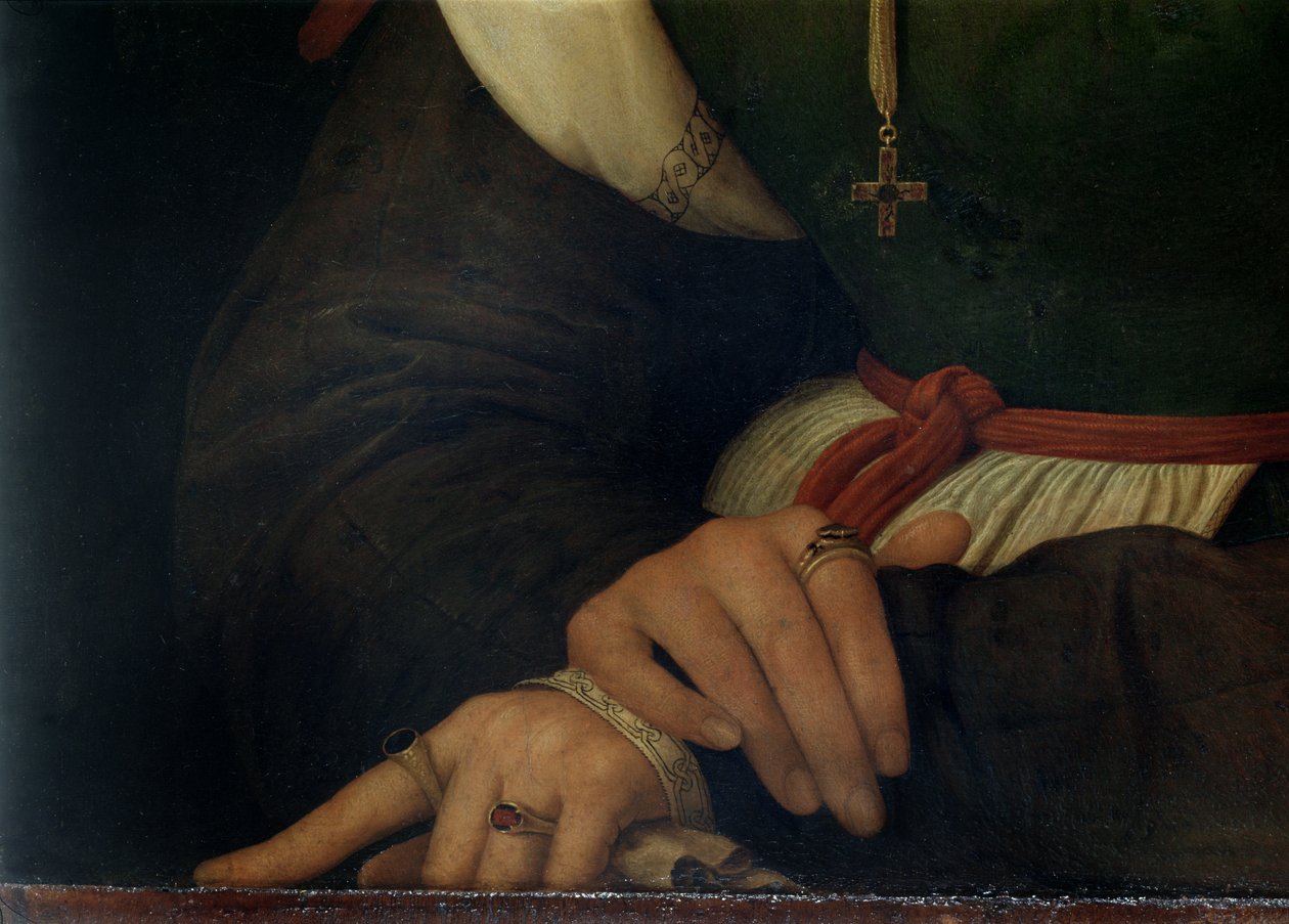 Retrato de uma mulher (La Muta), 1507 (detalhe) (ver 21465, 205588) de Raffaello Sanzio Raphael