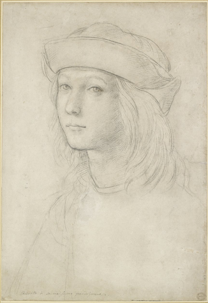 Retrato de um jovem desconhecido, possivelmente um auto-retrato, WA1846.158 de Raffaello Sanzio Raphael