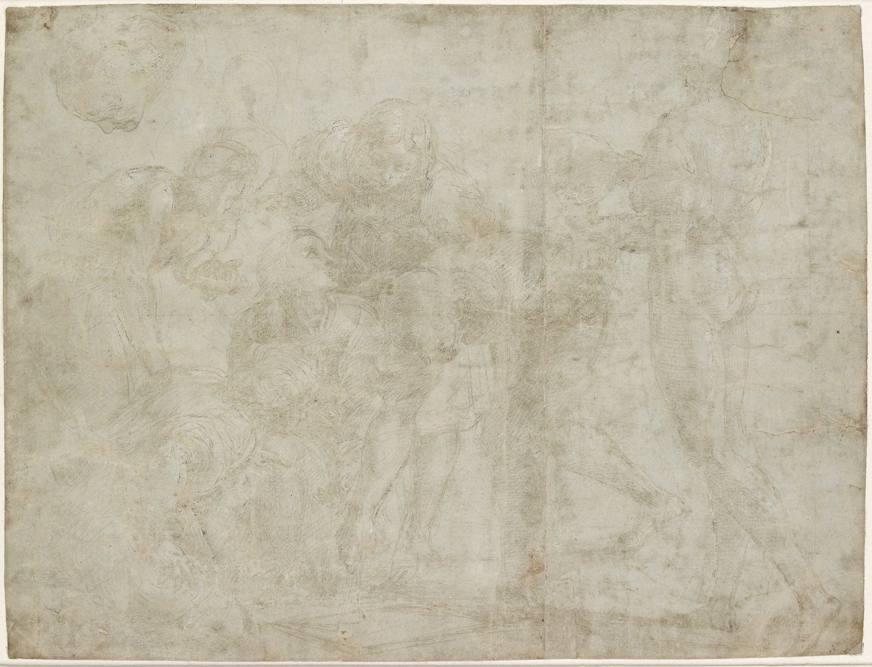 Recto: Euclides instruindo seus alunos, WA1846.194 de Raffaello Sanzio Raphael