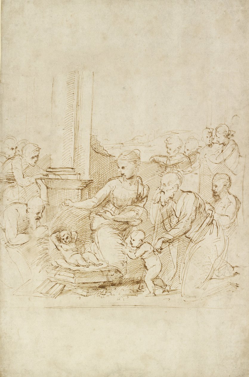 A adoração dos pastores, WA1846.205 de Raffaello Sanzio Raphael