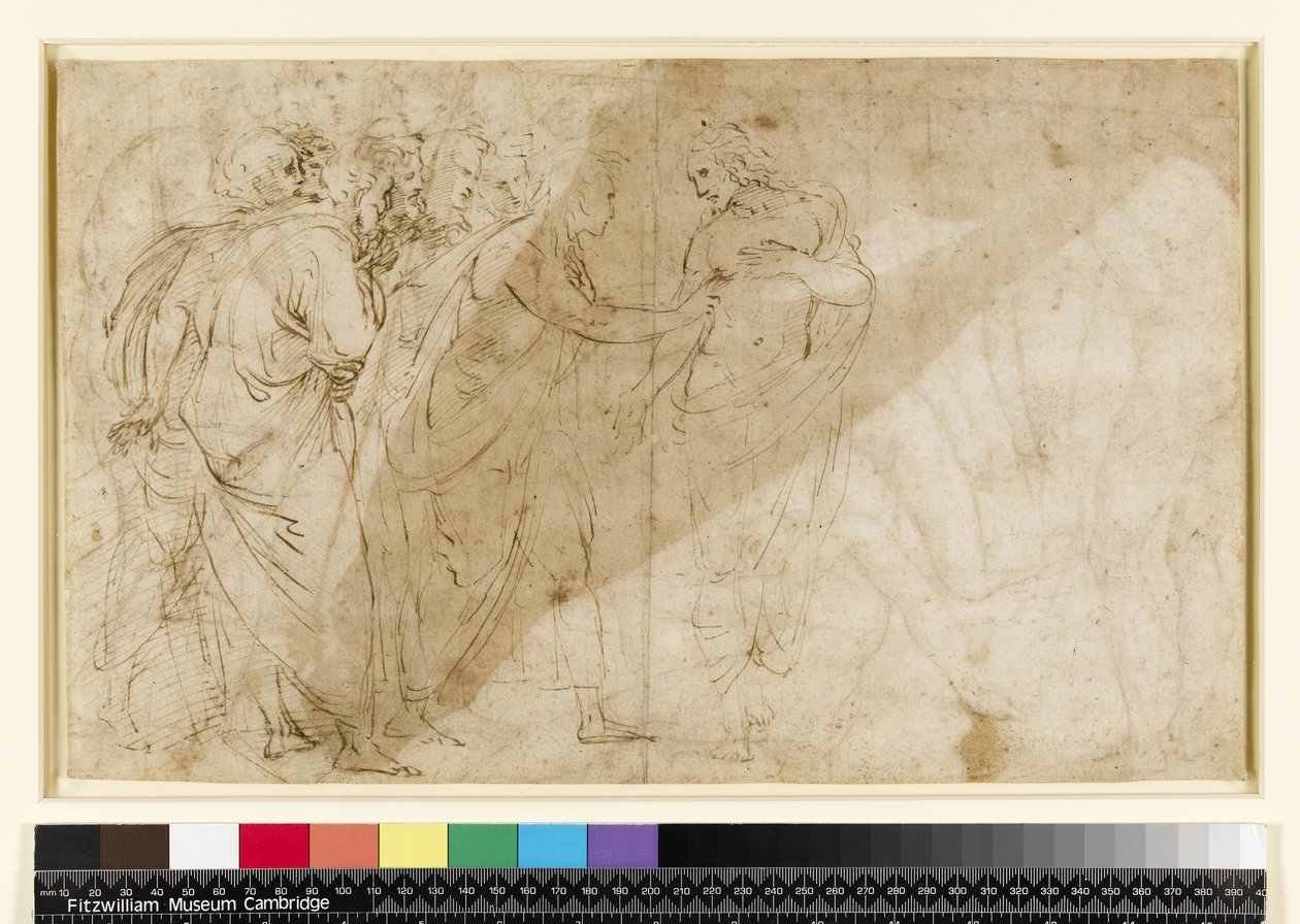 A Incredulidade de São Tomás, c.1514 (verso de 3551547) de Raffaello Sanzio Raphael