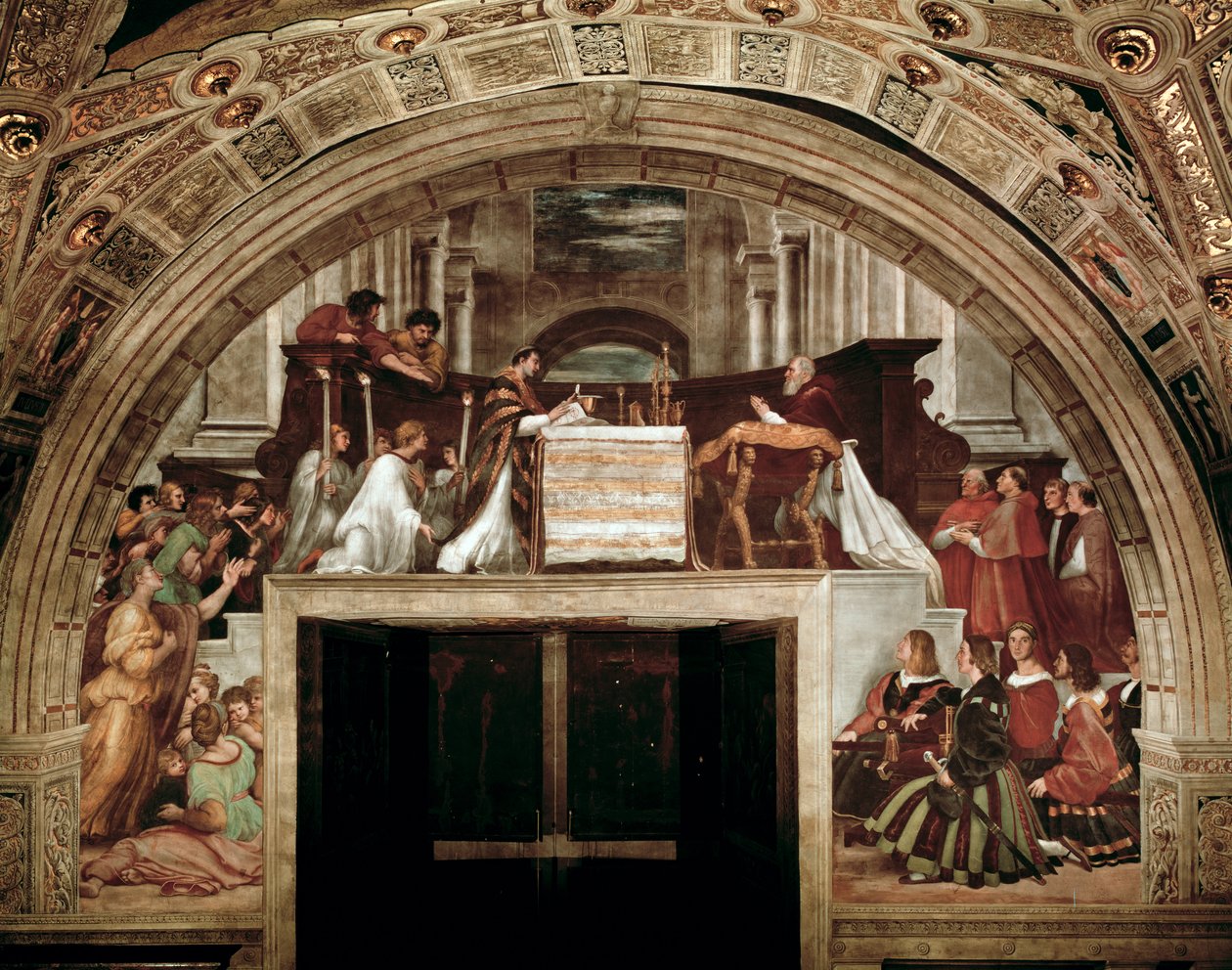 A missa de Bolsena, da Stanza dell&39;Eliodor, 1511-14 de Raffaello Sanzio Raphael