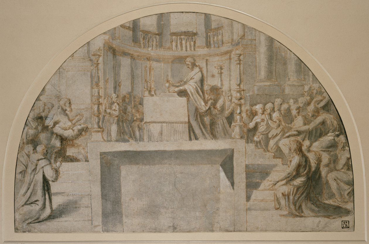 A Missa Milagrosa em Bolsena, WA1846.273 de Raffaello Sanzio Raphael