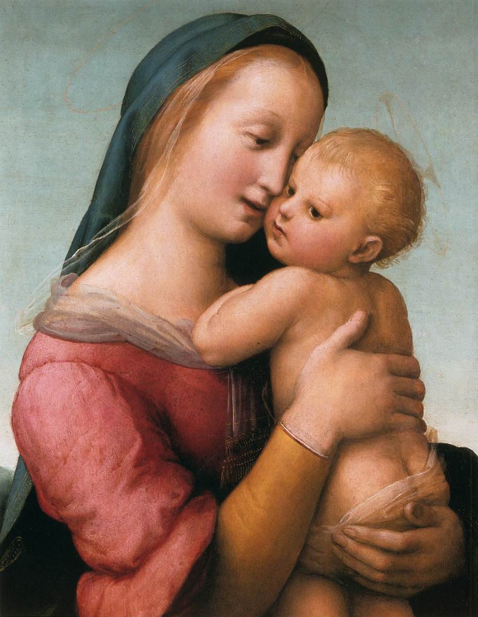 A Madona Tempia (detalhe) de Raffaello Sanzio Raphael