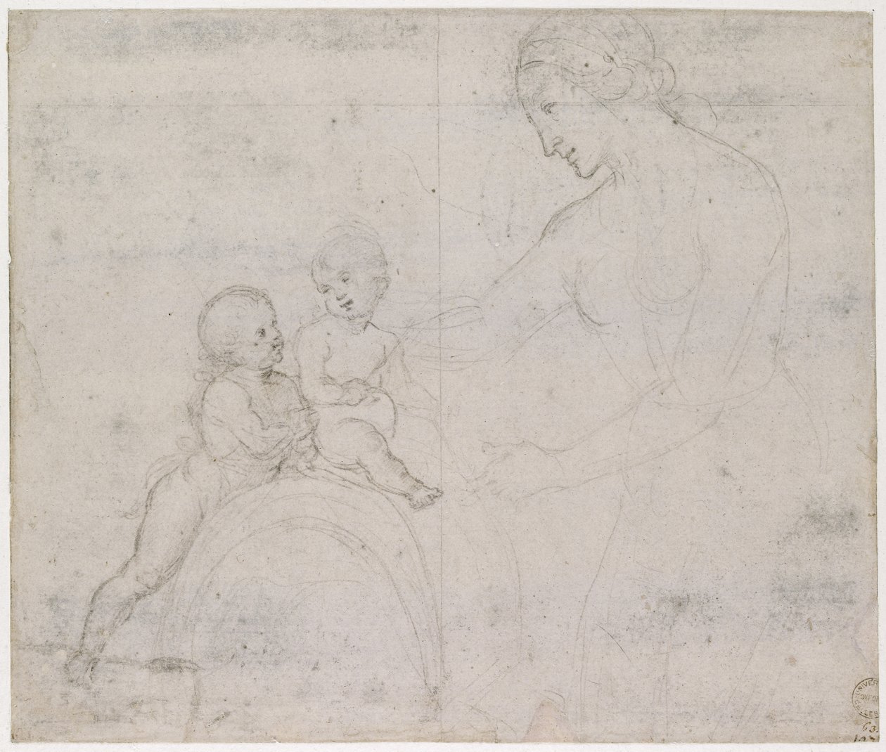 A Virgem e o Menino com São João, WA1846.146 de Raffaello Sanzio Raphael