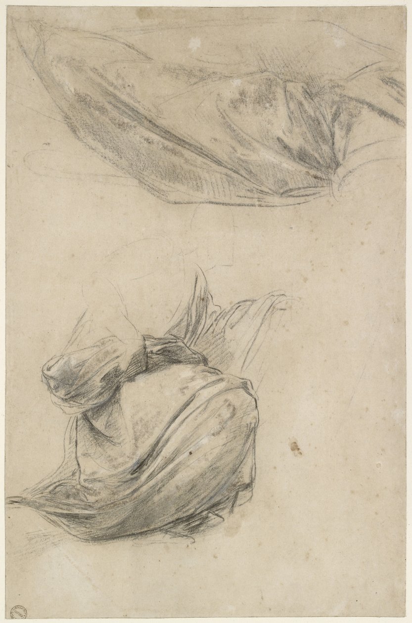 Dois Estudos de Drapery, WA1846.184 de Raffaello Sanzio Raphael