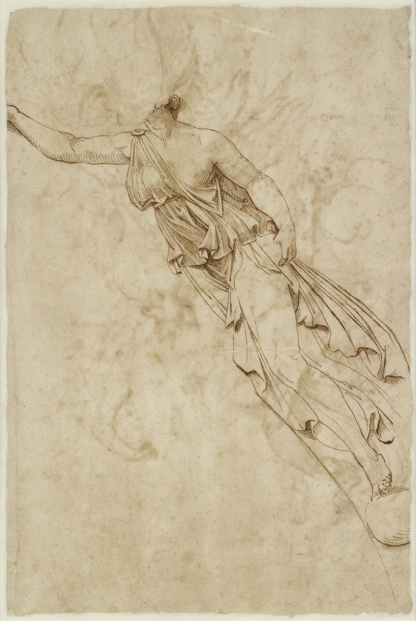 Verso: Figura da Vitória, WA1846.138 de Raffaello Sanzio Raphael