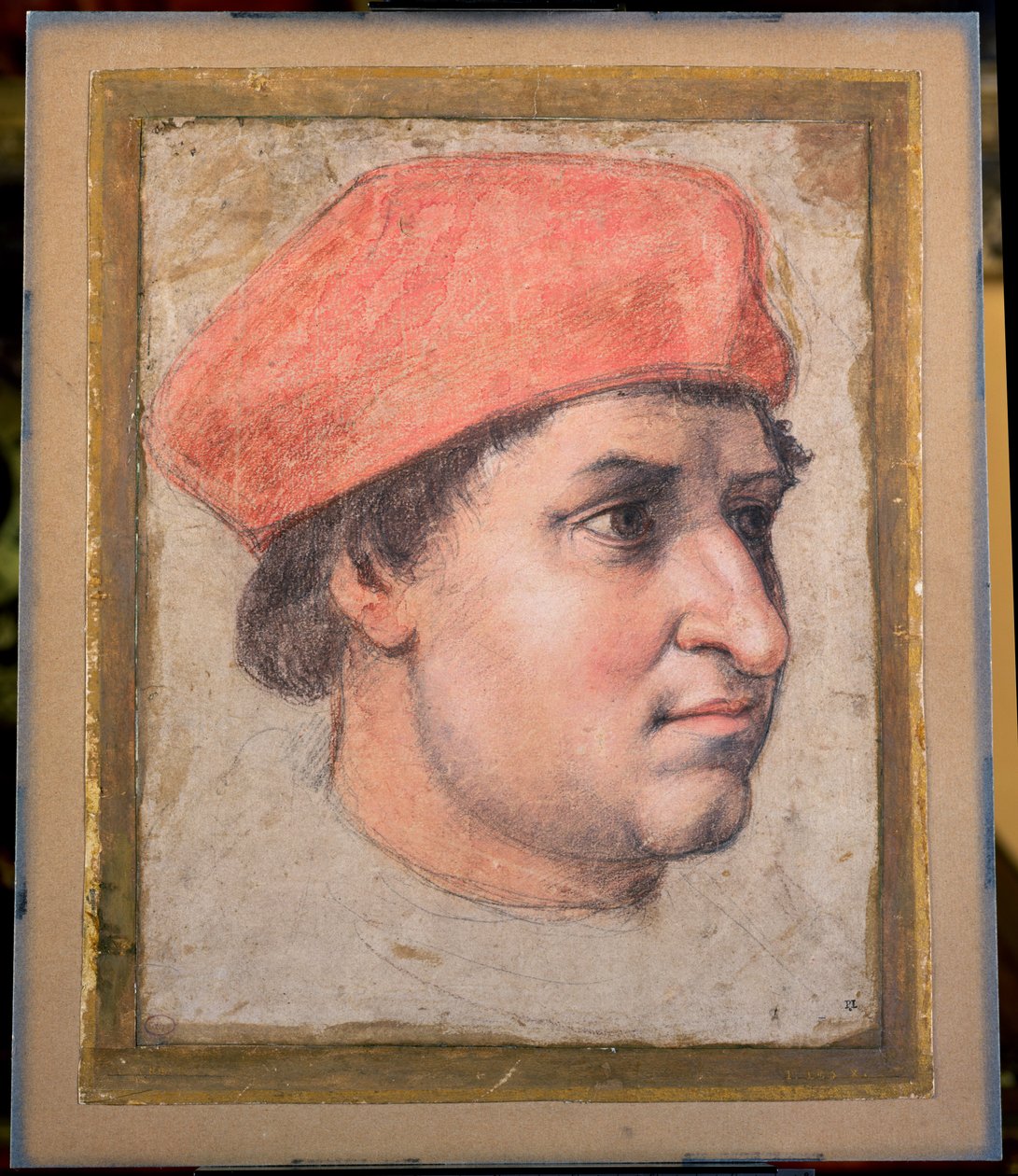 Retrato de um cardeal, c.151320 (giz preto, vermelho e branco sobre papel) de Raffaello Sanzio Raphael