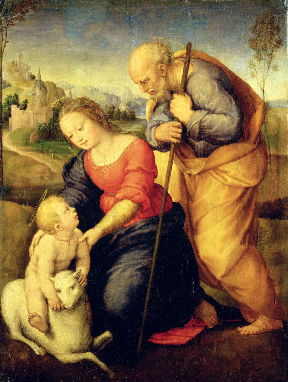A Sagrada Família com o Cordeiro, 1507 de after Raphael