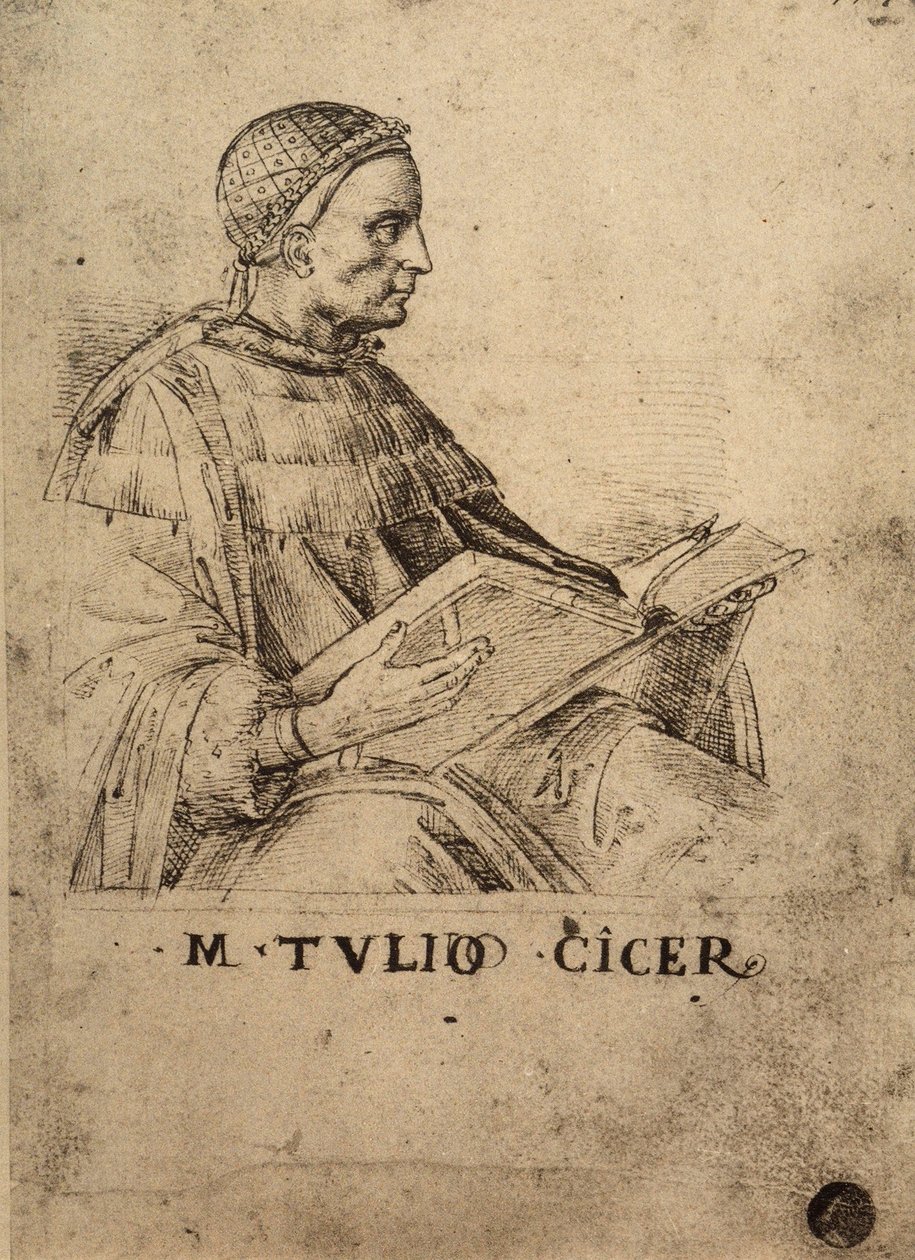 Cicero; desenho de Raphael. Gallerie dellAccademia, Veneza de Raffaello Sanzio Raphael