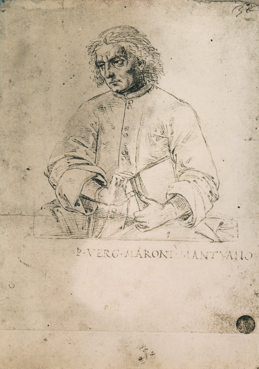 Retrato do poeta latino Virgil; desenho por Raphael, Gallerie dellAccademia, Veneza de Raffaello Sanzio Raphael