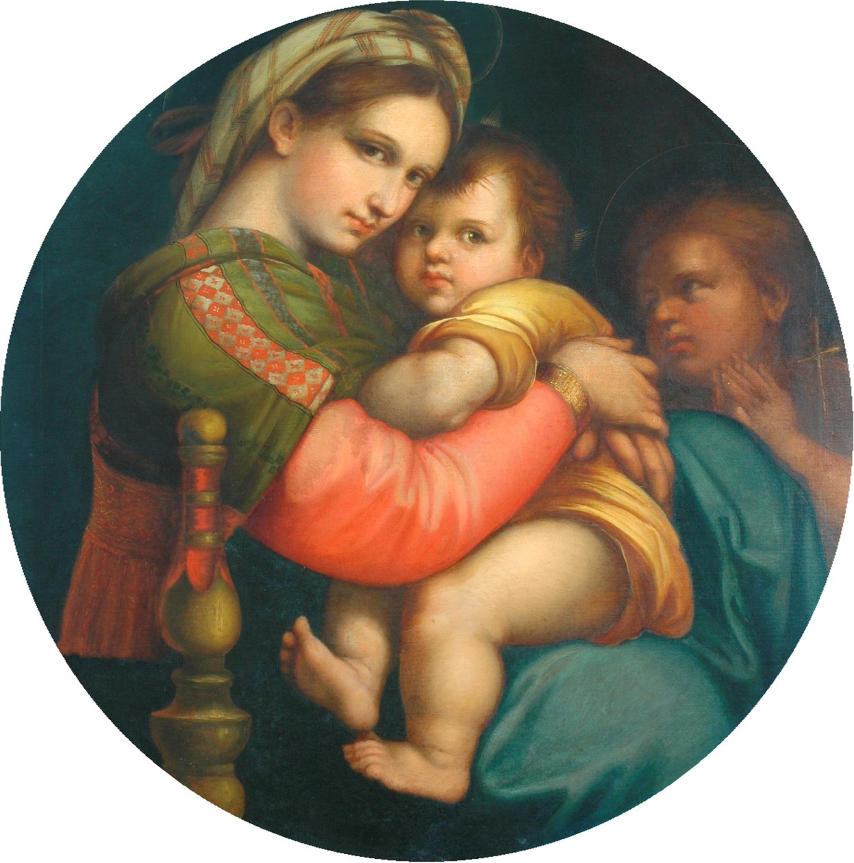 Cópia de Madonna e Criança (Madonna da Cadeira) de after Raphael