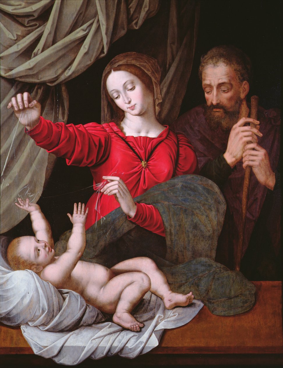 A Virgem de Loreto (cópia - original em Musee Conde, Chantilly, ver 71593) (painel) de after Raphael
