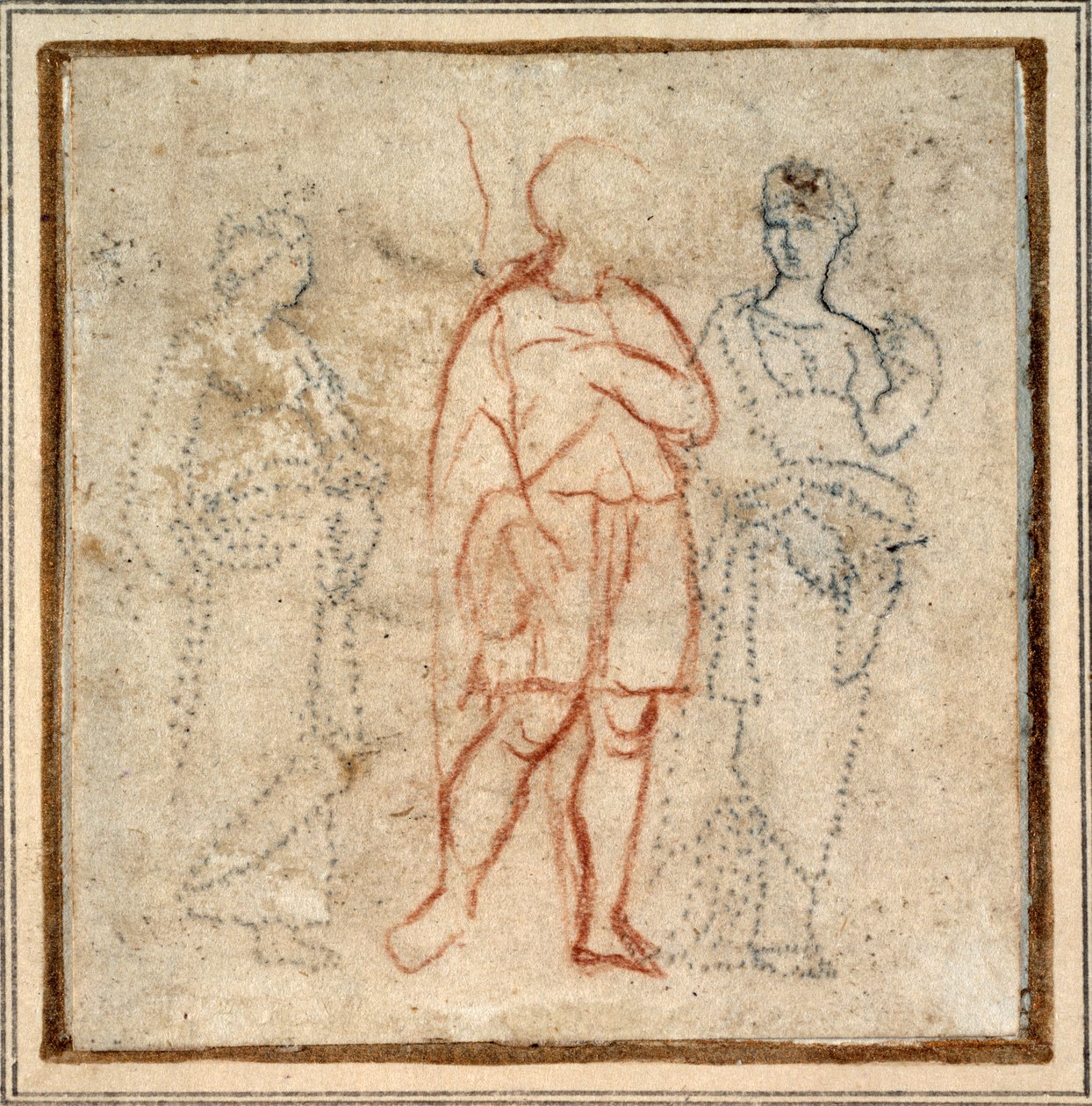 Aeneas escoltado por Dido, estudo para a cena da fronteira (3º compartimento à esquerda) do 