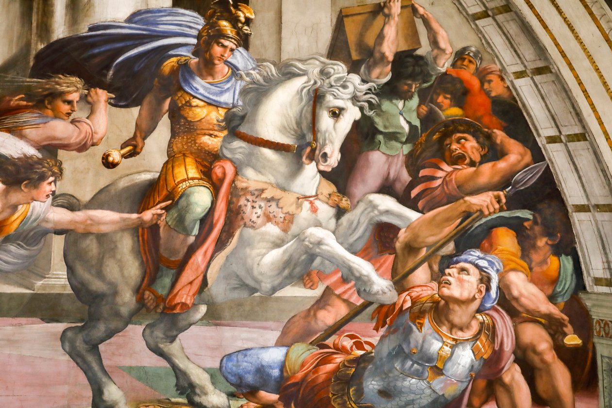 Expulsão de Heliodoro do Templo. 1511-1512 (fresco) de Raphael