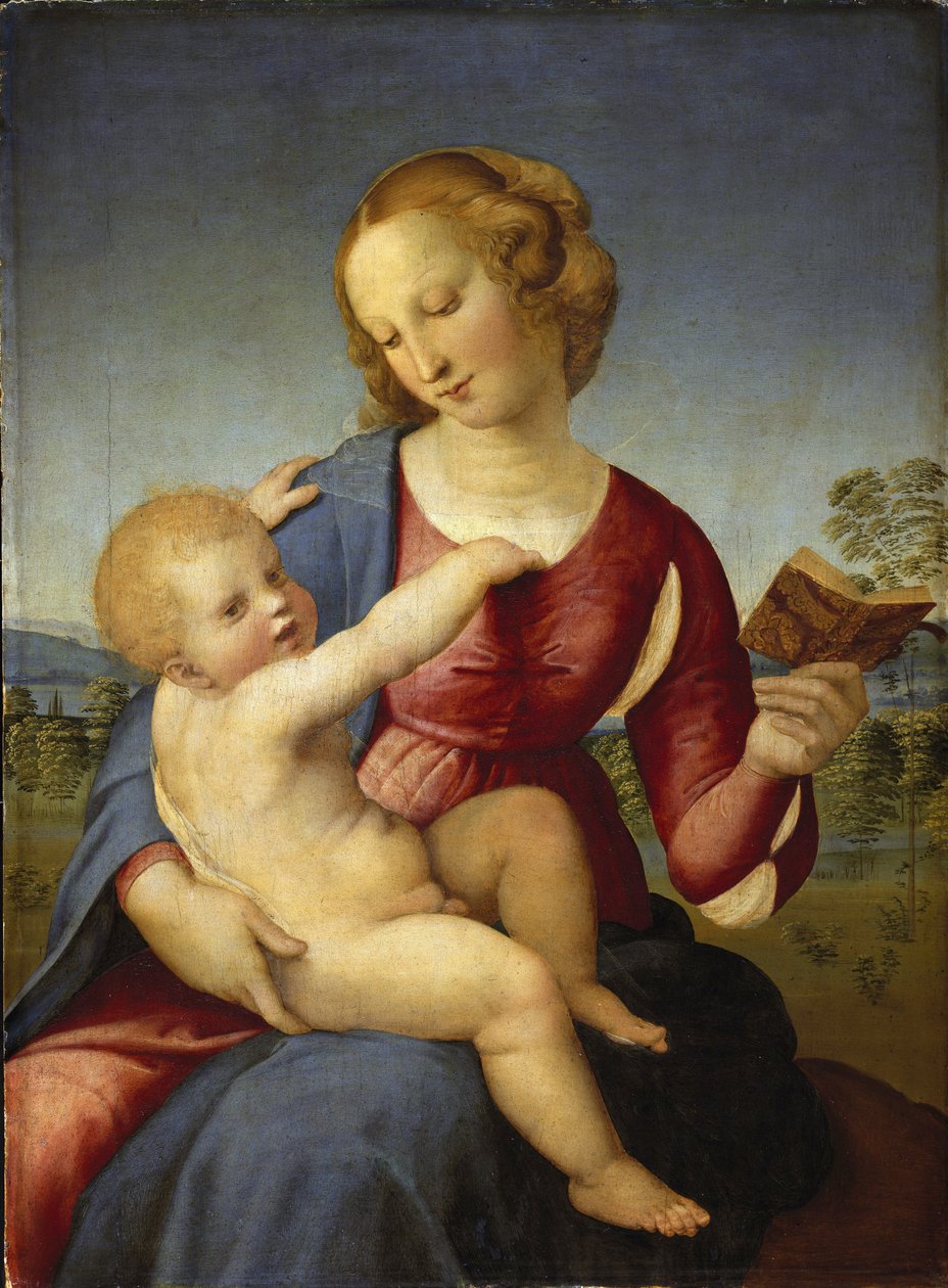 Madonna Colonna - Raphael (Raffaello Sanzio 1483 - 1520) - 1508 - Óleo sobre madeira - 78,9x58,2 - Staatliche Museen, Berlim de Raphael