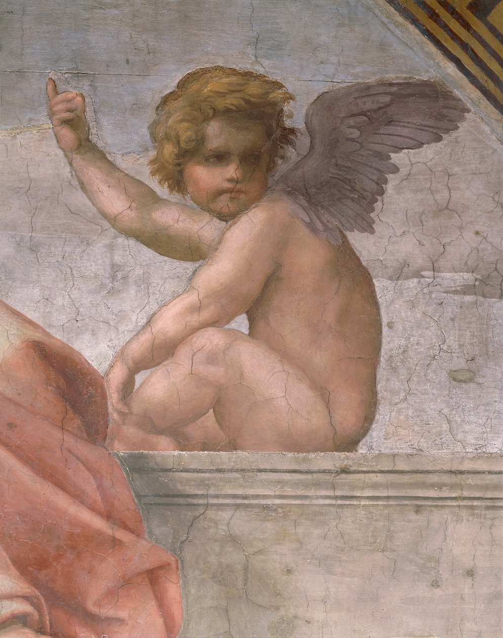Pôr a retratar a Fé, detalhe das Virtudes Cardeais e Teológicas e a Lei de Raphael (1483 1520)