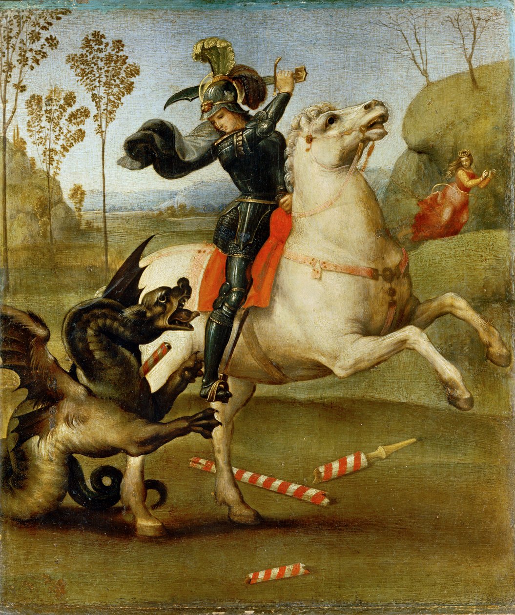 São Jorge e o Dragão ... de Raphael (1483 1520)