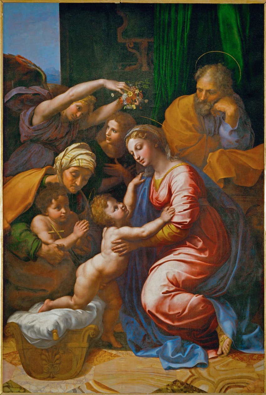 A Sagrada Família, chamada "La Grande Sainte Famille de Francois I" ... de Raphael (1483 1520)