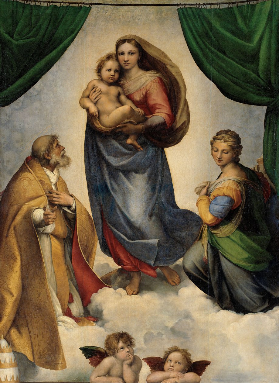 A Madona Sistina. c.1512 de Raphael