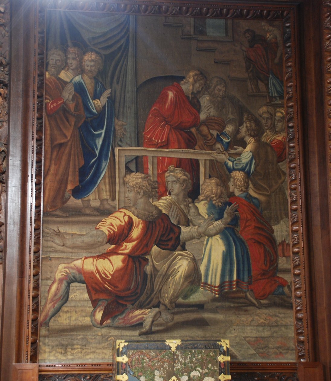 A morte de Ananias, oficina de Mortlake de after Raphael