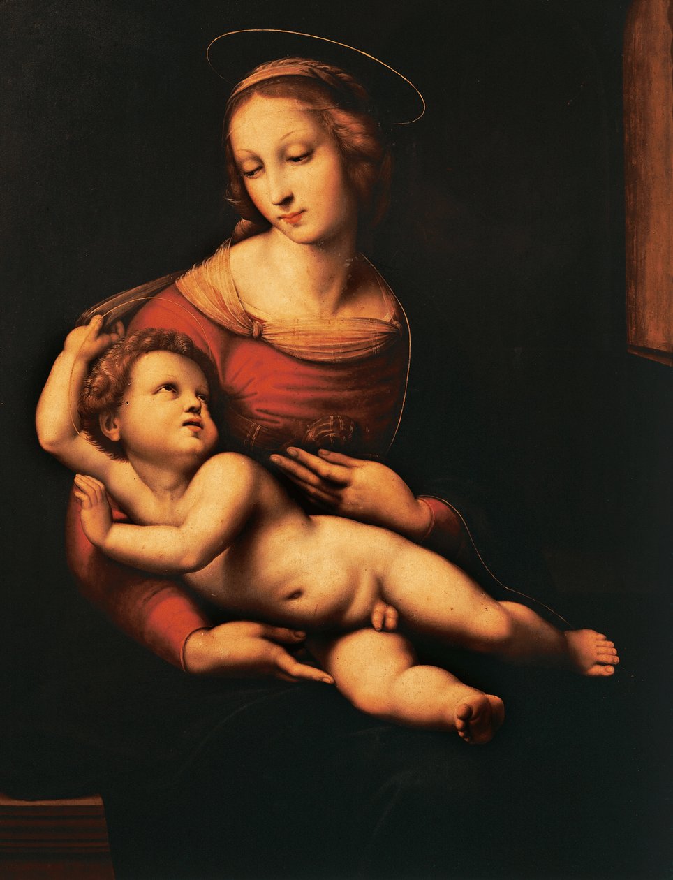 Bridgewater Madonna (Madonna e Criança) de Raphael Sanzio (1483-1520), óleo sobre tela, 81x56 cm de Raphael (1483 1520)