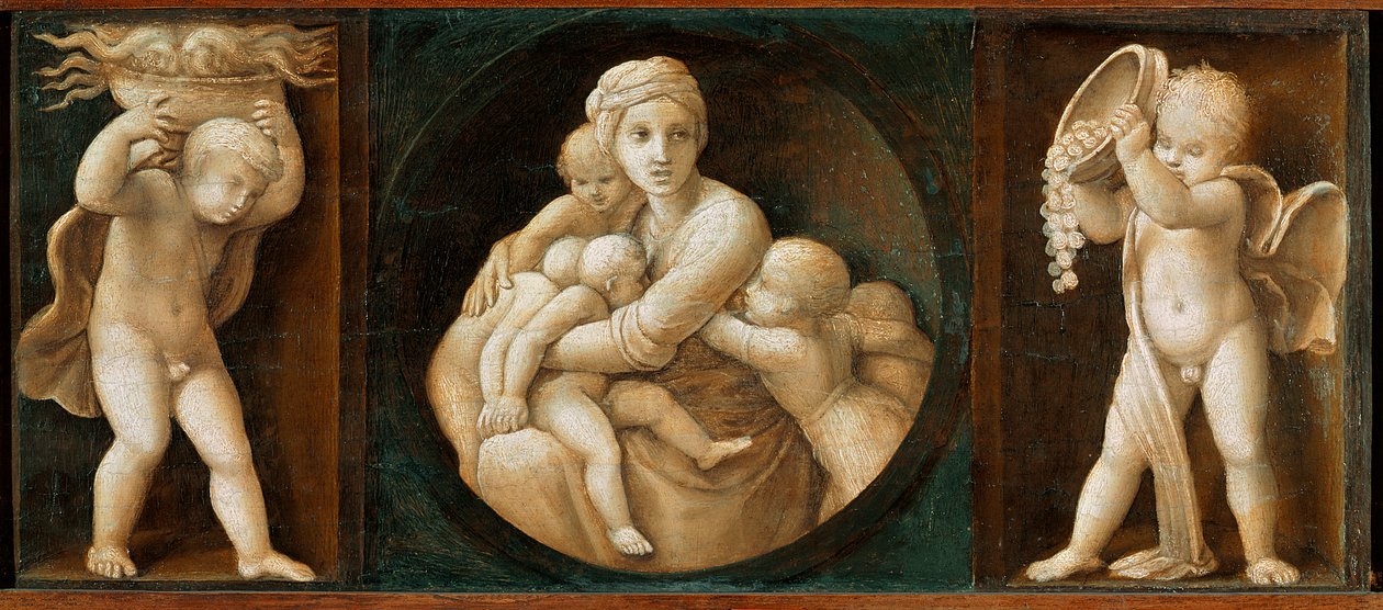 Caridade, predela do Retábulo de Baglioni de Raphael (1483 1520)
