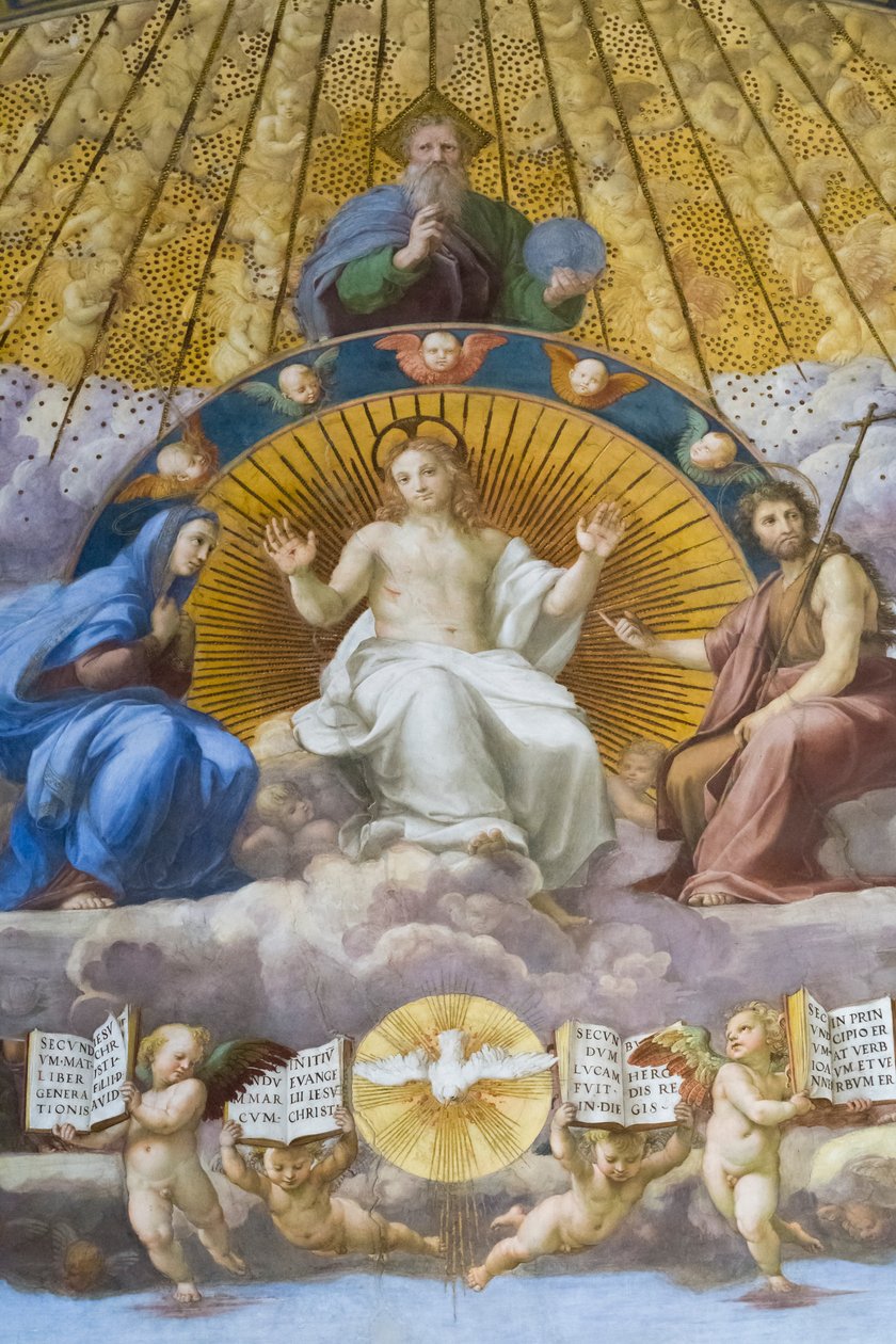 Contestação do Santo Sacramento, detalhe (fresco) de Raphael (1483 1520)