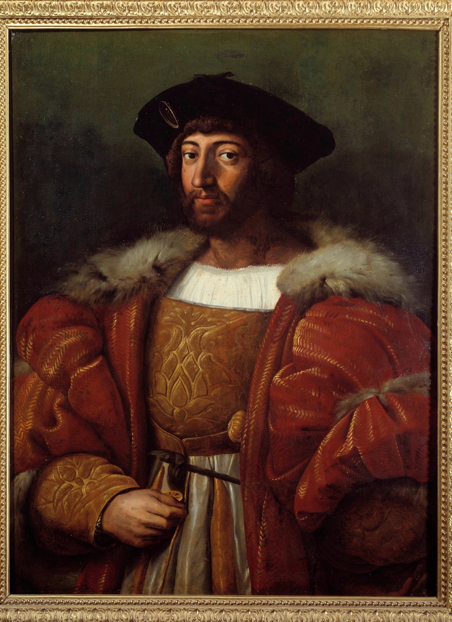 Retrato de Laurent II de Medicis, Duque de Urbino (Urbino) (1492-1519) (Lorenzo de Medici) Pintura de Raffaello Sanzio dit Raphael (1483-1520) Século XVI. Museu Montpellier Fabre de Raphael