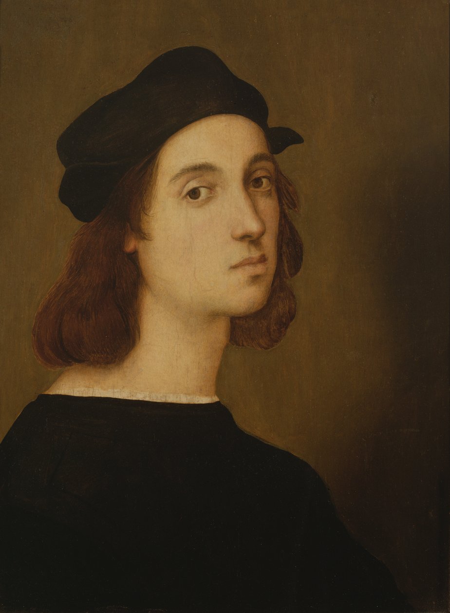 Auto-retrato (óleo no painel) de Raphael