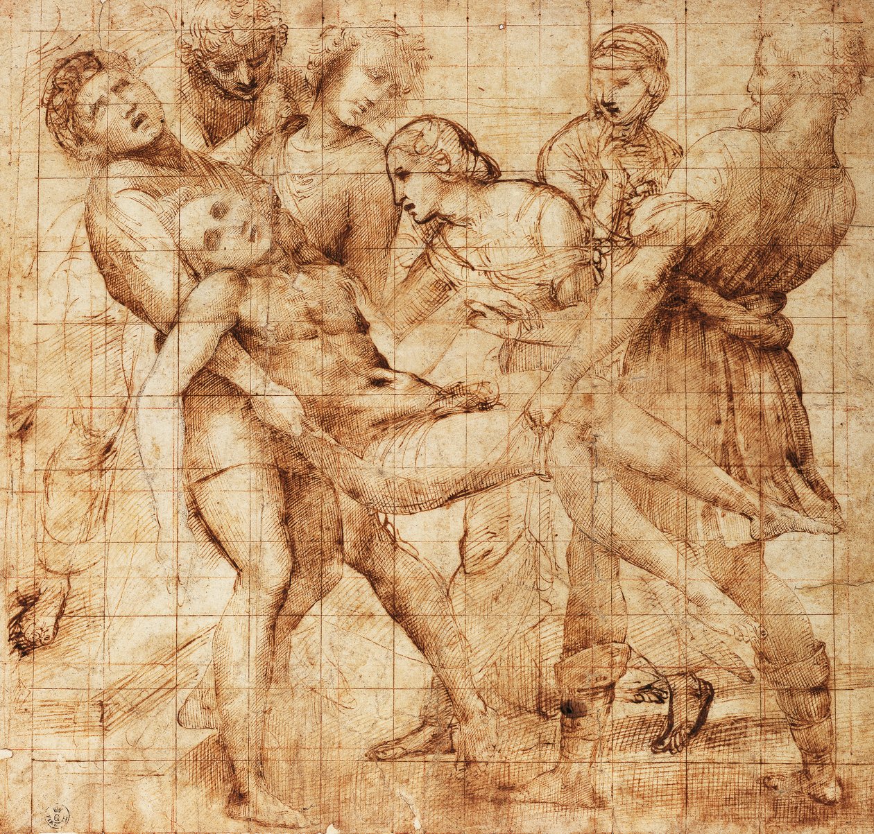 Estudo para a deposição de Pala Baglioni (retábulo) de Raphael (1483 1520)