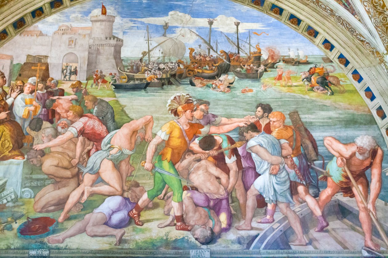 A batalha de Óstia de Raphael (1483 1520)