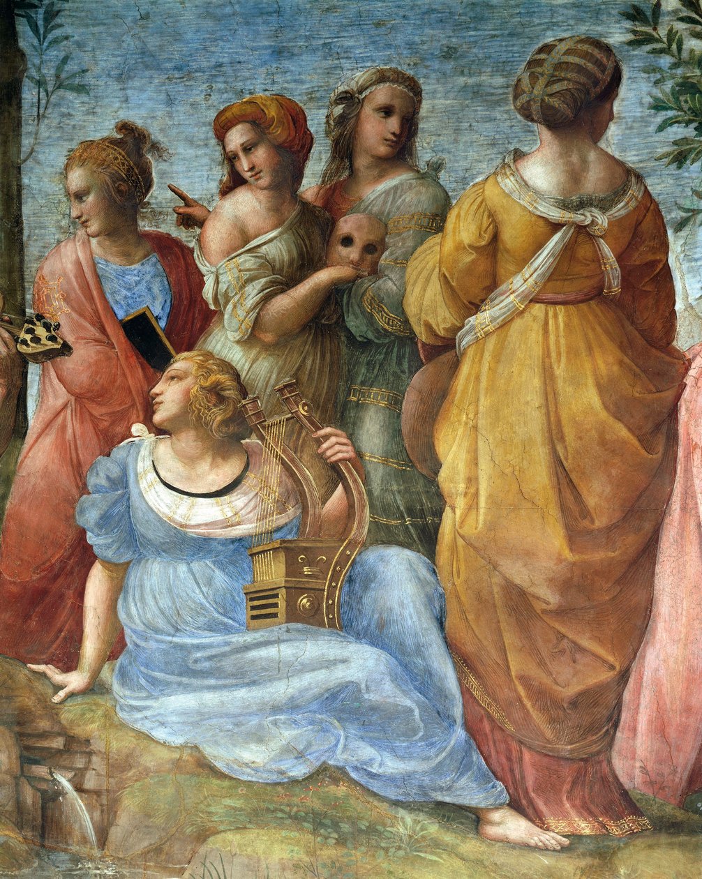 As musas, detalhe do Parnassus de Raphael (1483 1520)