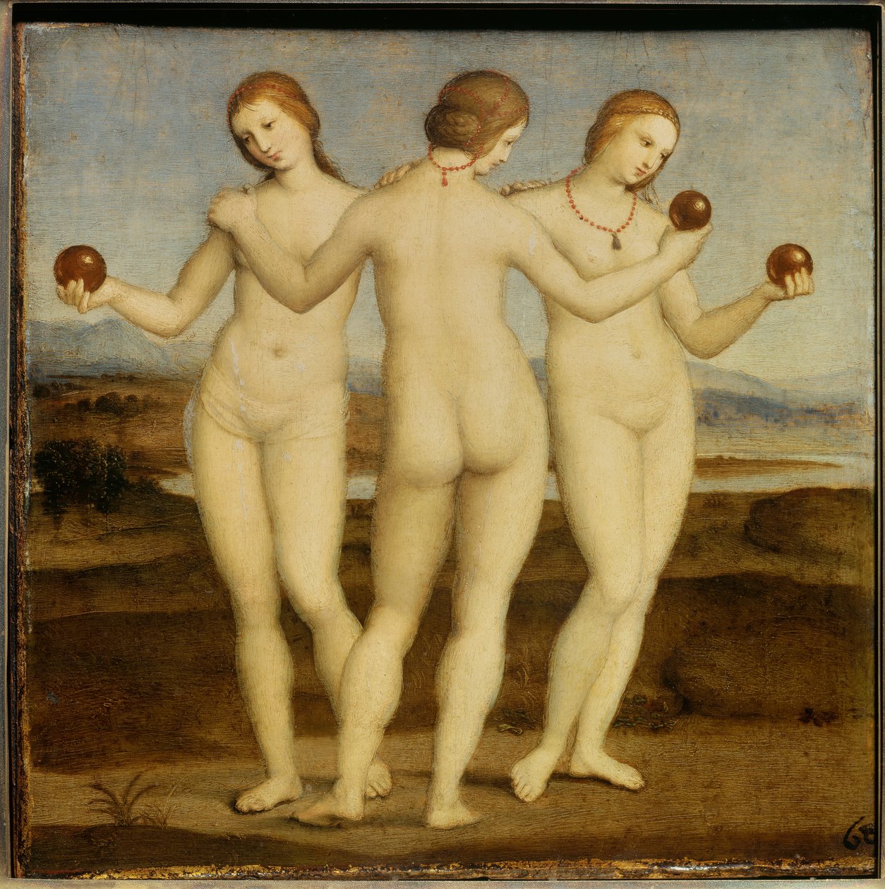 As três graças Pintura de Raffaello Sanzio dit Raphael (1483-1520). 1504-1505. Chantilly. Museu Conde. de Raphael