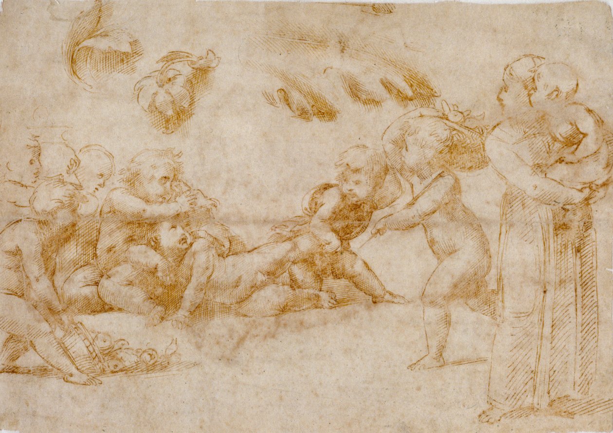 Cupidos em jogo, c1500-1520 de Raphael