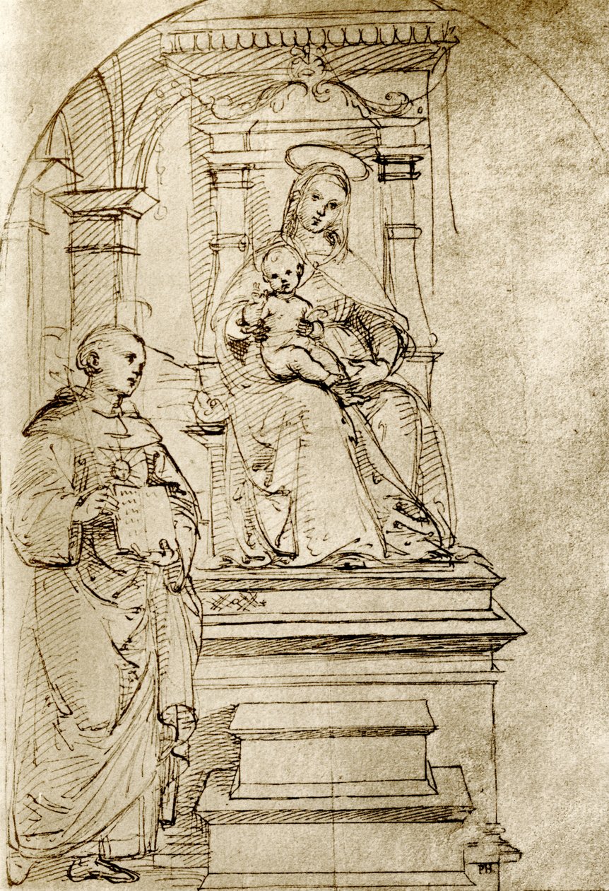 Madonna Enthroned de Raffaello Sanzio Raphael