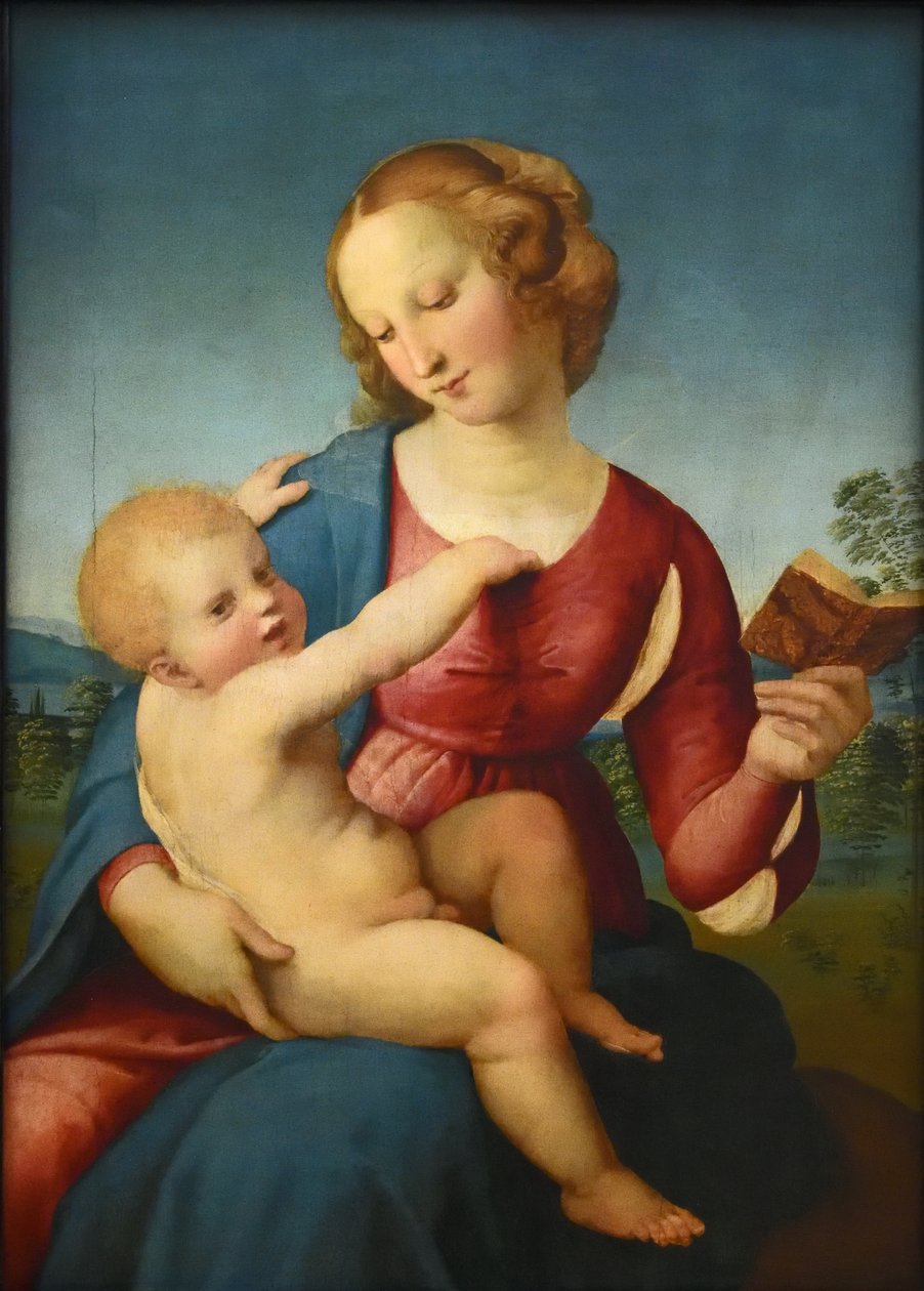 Alemão:  Maria com o Menino / Madonna Colonna Colonna Madonna de Raphael