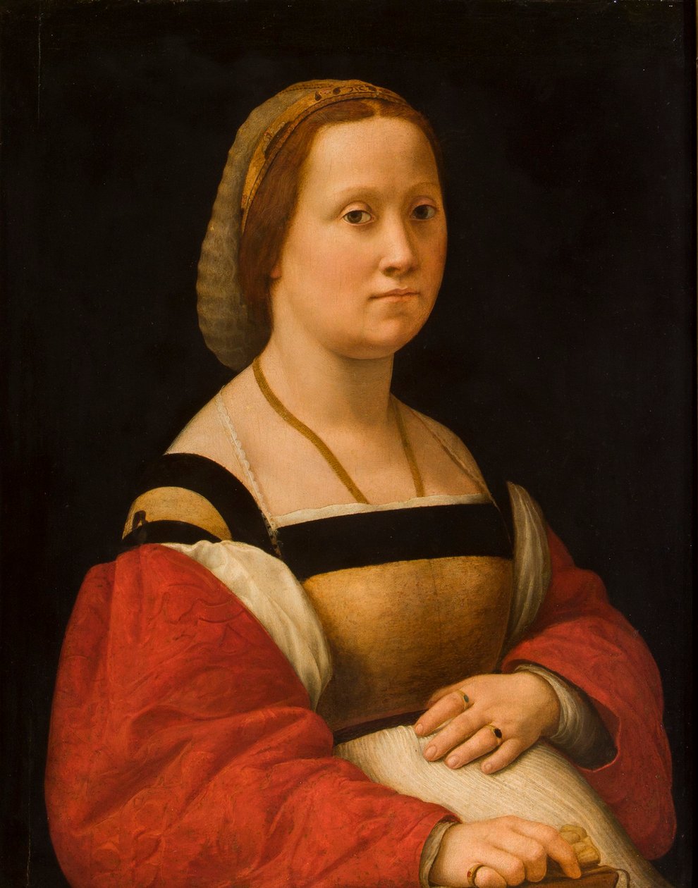 A mulher grávida, 1505-1506. de Raphael