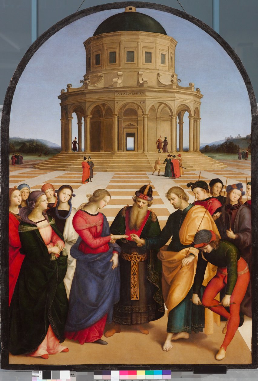 Casamento da Virgem, 1504 de Raphael