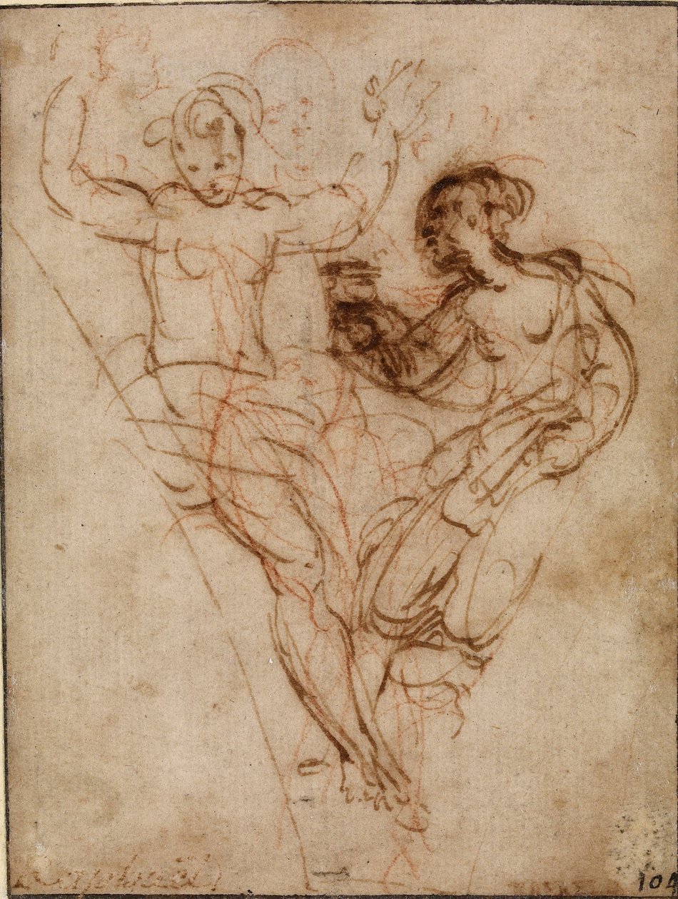 Psique apresentando a Vênus o Vaso de Proserpina, início do século XVI de Raphael