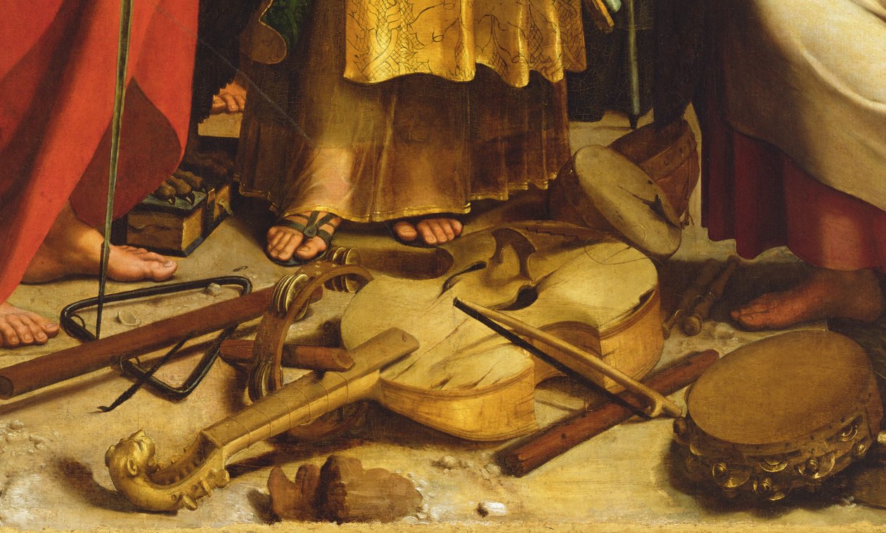 Santa Cecília cercada por São Paulo, São João Evangelista, Santo Agostinho e Maria Madalena de Raphael