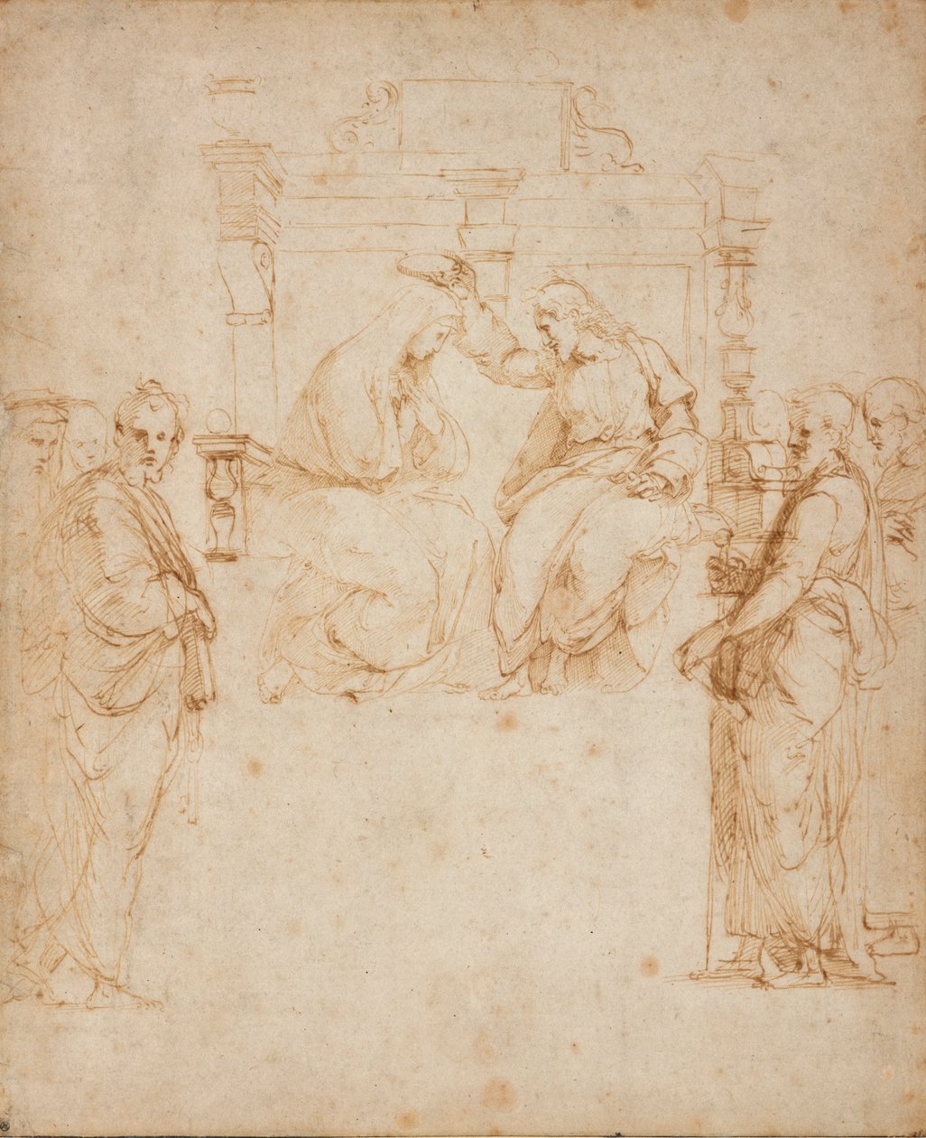 A Coroação da Virgem, início do século XVI de Raphael