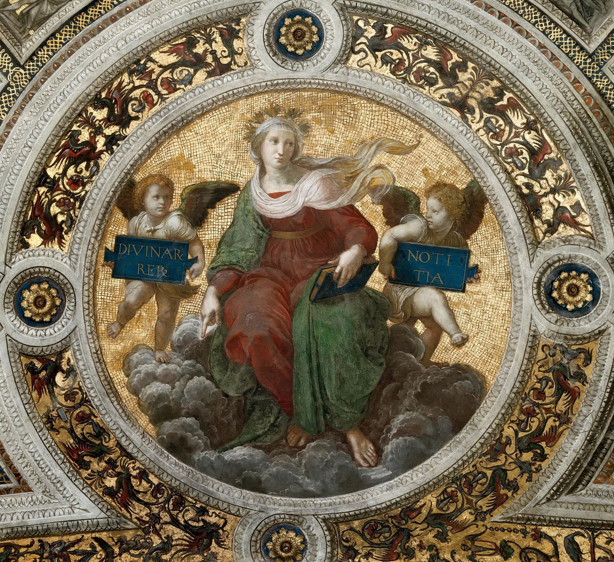 Teologia. Fresco de teto em Stanza della Segnatura, ca 1510-1511. de Raphael