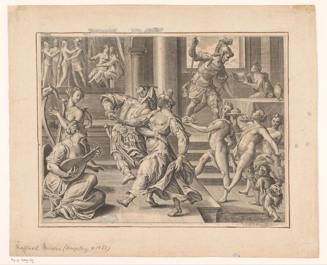 Empresa de festas de Raphael Custos (attributed to)