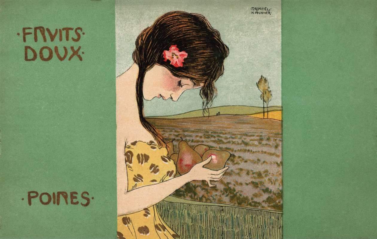Peras, c.1900 (ilustração) de Raphael Kirchner