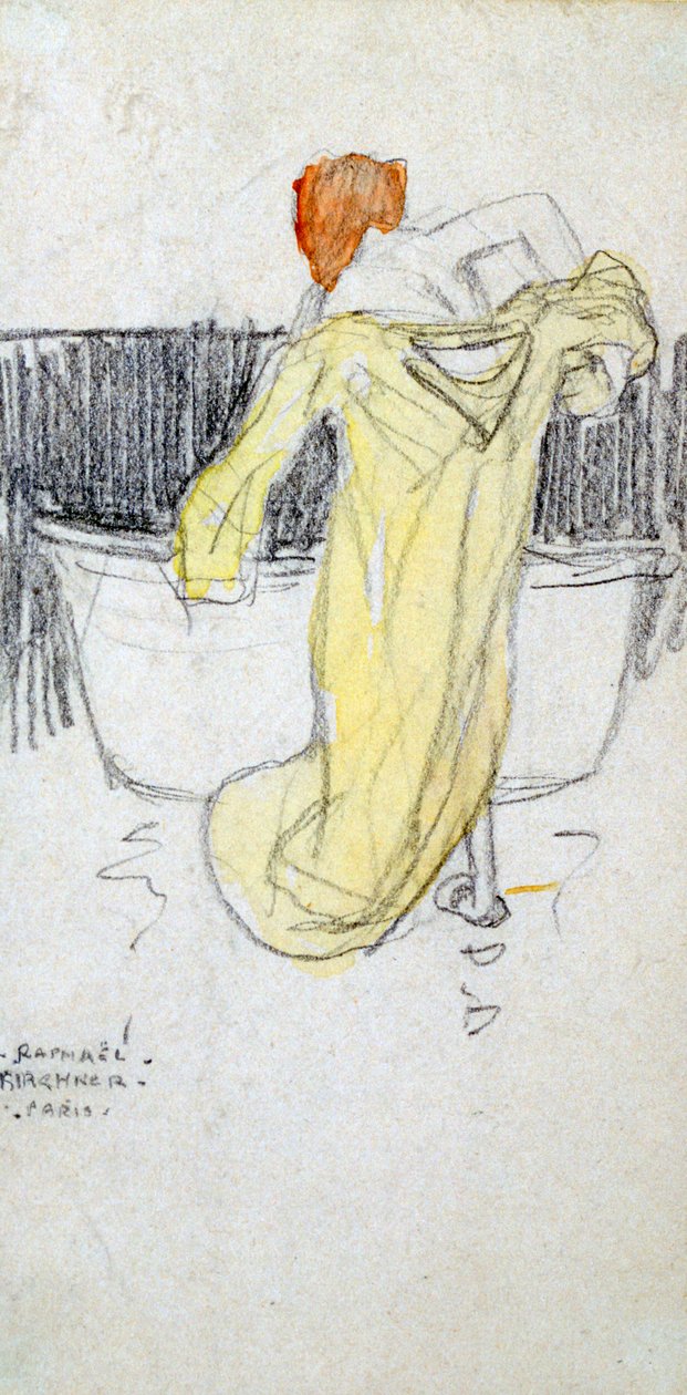 Mulher ruiva ... no banheiro, c1900-1917 de Raphael Kirchner