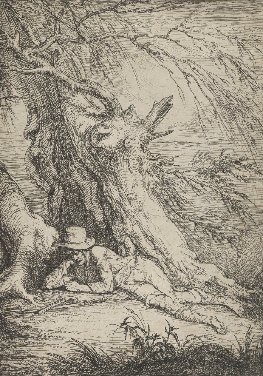 Bandido debaixo de uma árvore, 1795-1801. de Raphael Lamar West