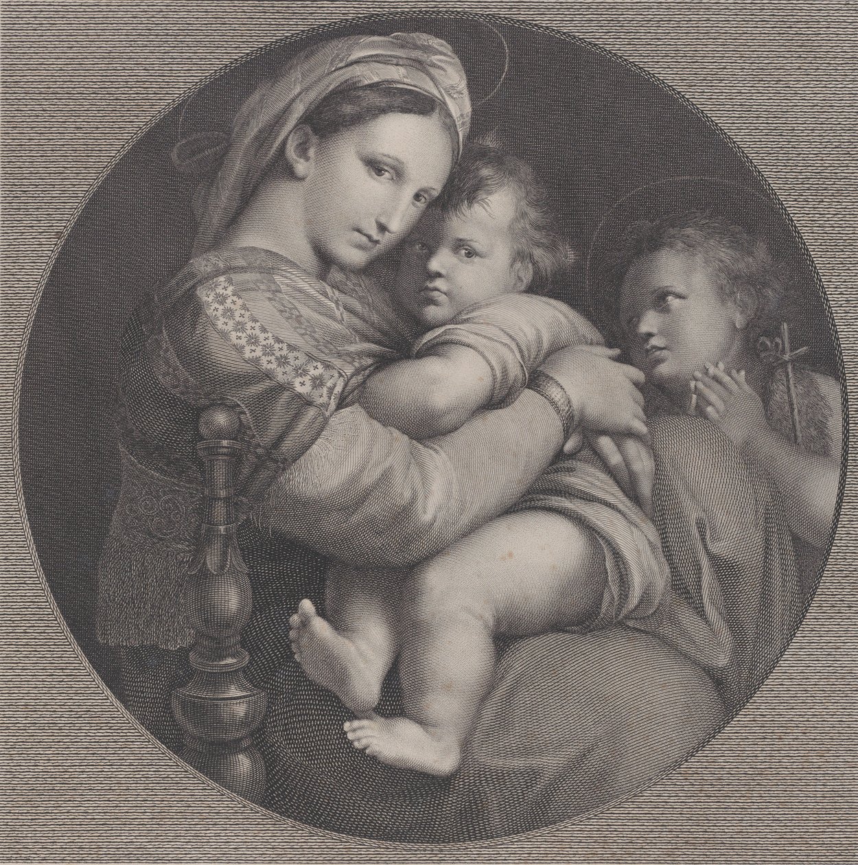 Madonna da cadeira Madonna della Seggiola, 1793. de Raphael Morghen