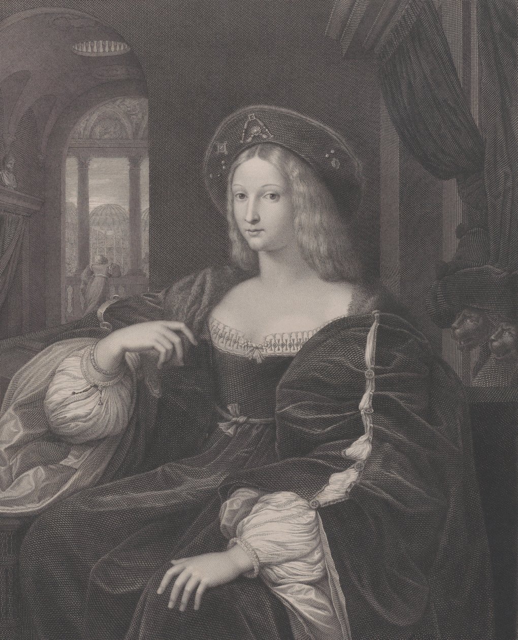 Retrato de Dona Isabel de Requesens y Enrìques de Cardona-Anglesola anteriormente identificado ..., 1821 de Raphael Morghen